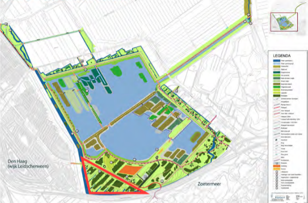 kaart lokatie voedselbuurtbos Zoetermeer